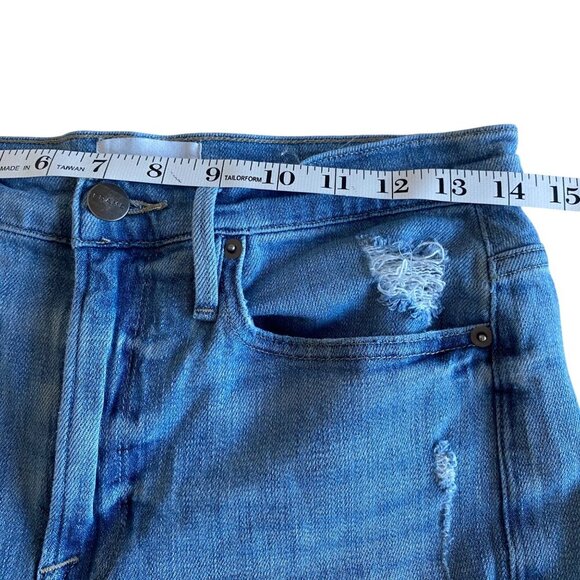 Frame Le Beau Crop Raw Hem Loose Fit Jeans Walden‎ Rock Wash Size 24 - Picture 11 of 13